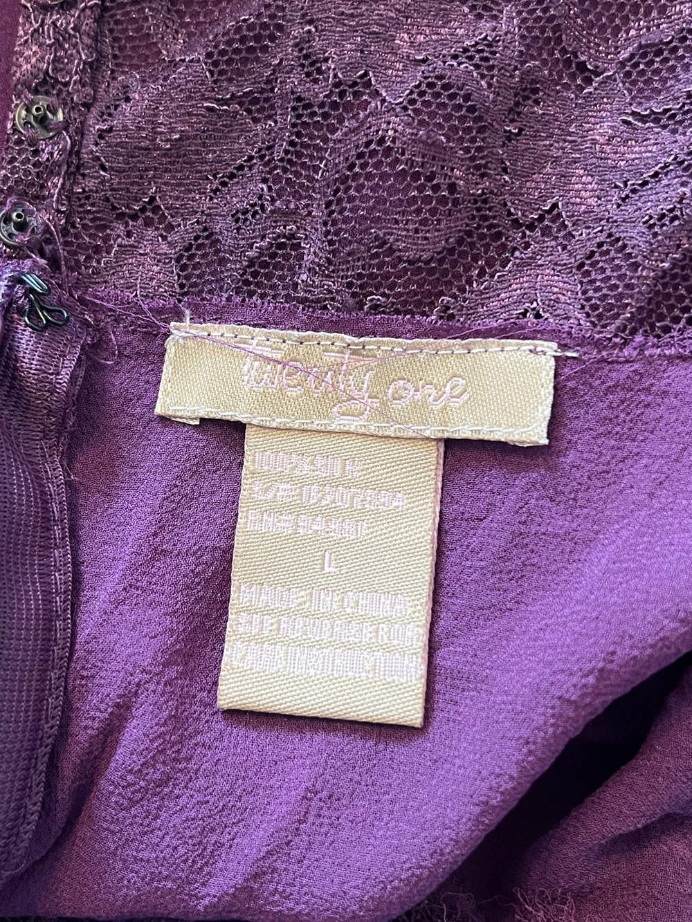Vintage forever 21 100% silk purple sequin cami Y2K lace plum holy grail - Picture 3 of 6